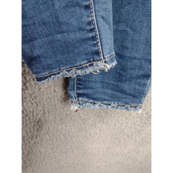 Kancan Jeans Cassandra Mid Rise Super Skinny Jeans Distressed Womens 25 - Picture 4 of 12